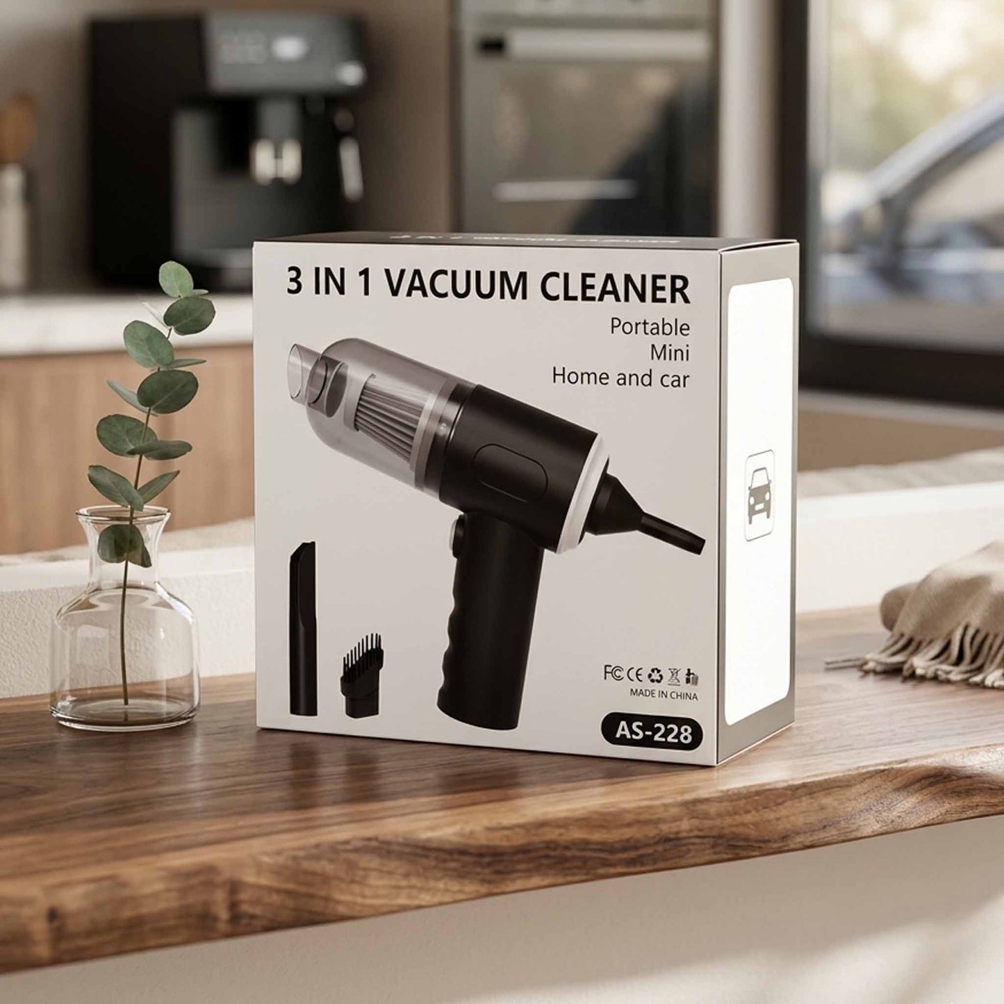 3-in-1 Portable Mini Vacuum Cleaner & Air Duster | Home & Car