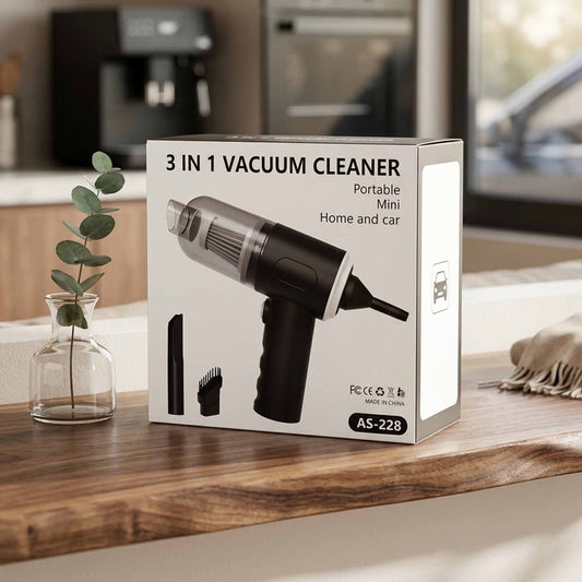 3-in-1 Portable Mini Vacuum Cleaner & Air Duster | Home & Car