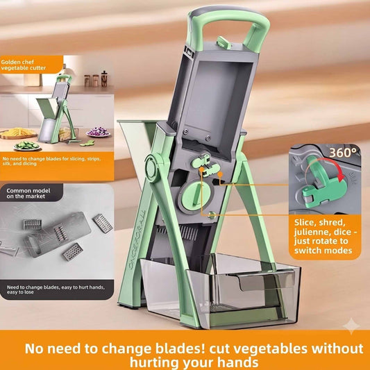 4-in-1 Multifunction Vegetable Slicer & Mandoline Cutter with Interchangeable Blades