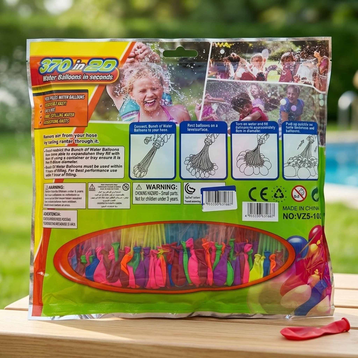 Fast-Fill Water Balloons – 10 pack Balloons Self-sealing Water Balloons