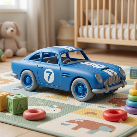Classic Blue Toy Race Car