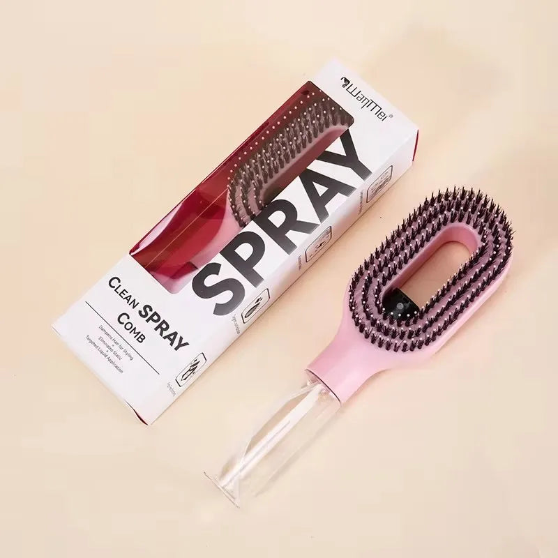 2in1 Sprayer Comb Detangling Scalp Massage Hairbrush with Spray Bottle Essential Oil Water Mist Spray Brush Anti-static Autumn