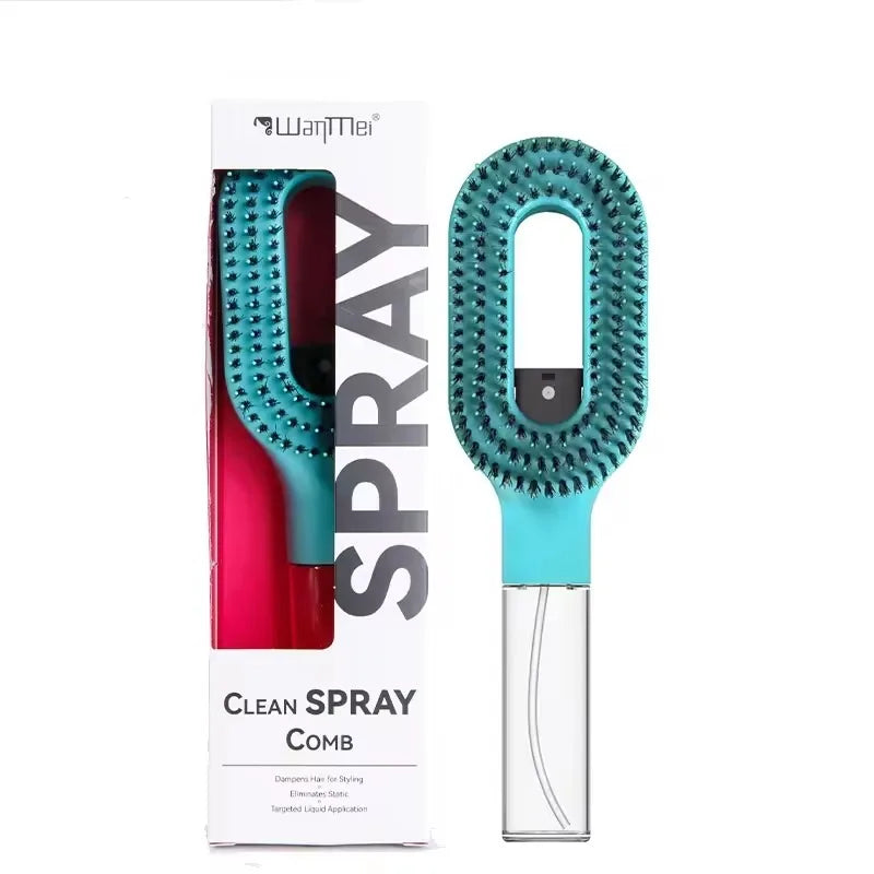 2in1 Sprayer Comb Detangling Scalp Massage Hairbrush with Spray Bottle Essential Oil Water Mist Spray Brush Anti-static Autumn