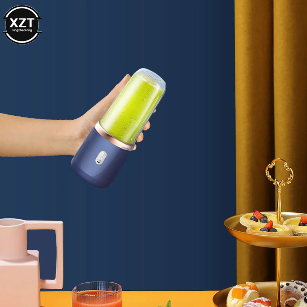 Mini Portable 400ml Electric Fruit Juicer USB Charging Lemon Orange Fruit Juicing Cup Smoothie Blender Machine Kitchen Appliance