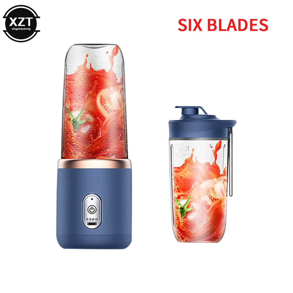 Mini Portable 400ml Electric Fruit Juicer USB Charging Lemon Orange Fruit Juicing Cup Smoothie Blender Machine Kitchen Appliance
