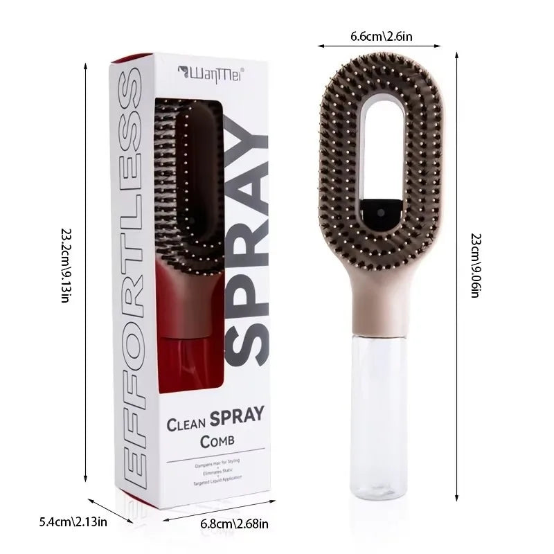 2in1 Sprayer Comb Detangling Scalp Massage Hairbrush with Spray Bottle Essential Oil Water Mist Spray Brush Anti-static Autumn