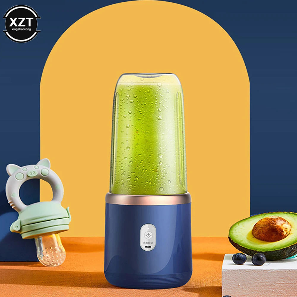 Mini Portable 400ml Electric Fruit Juicer USB Charging Lemon Orange Fruit Juicing Cup Smoothie Blender Machine Kitchen Appliance