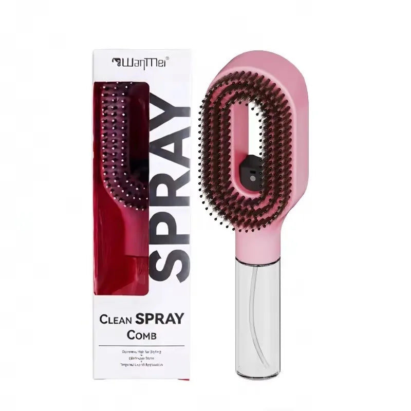 2in1 Sprayer Comb Detangling Scalp Massage Hairbrush with Spray Bottle Essential Oil Water Mist Spray Brush Anti-static Autumn
