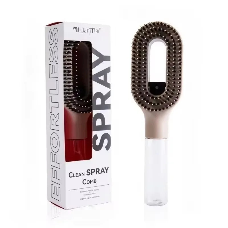 2in1 Sprayer Comb Detangling Scalp Massage Hairbrush with Spray Bottle Essential Oil Water Mist Spray Brush Anti-static Autumn