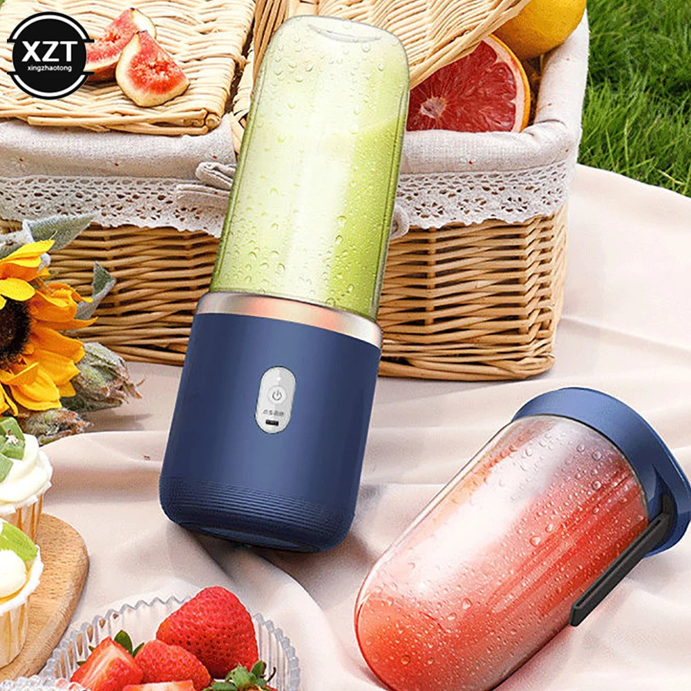 Mini Portable 400ml Electric Fruit Juicer USB Charging Lemon Orange Fruit Juicing Cup Smoothie Blender Machine Kitchen Appliance