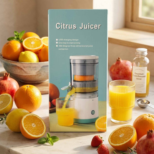 Portable Electric Citrus Juicer USB Rechargeable – Automatic Orange, Lemon & Lime Juicer